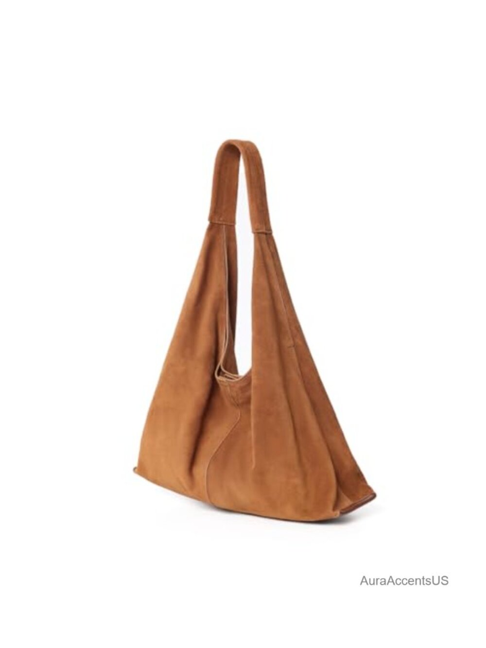 Genuine Suede Leather Hobo Bag for Women Large Slouchy Crescent Shoulder Tote - Picture 1 of 6